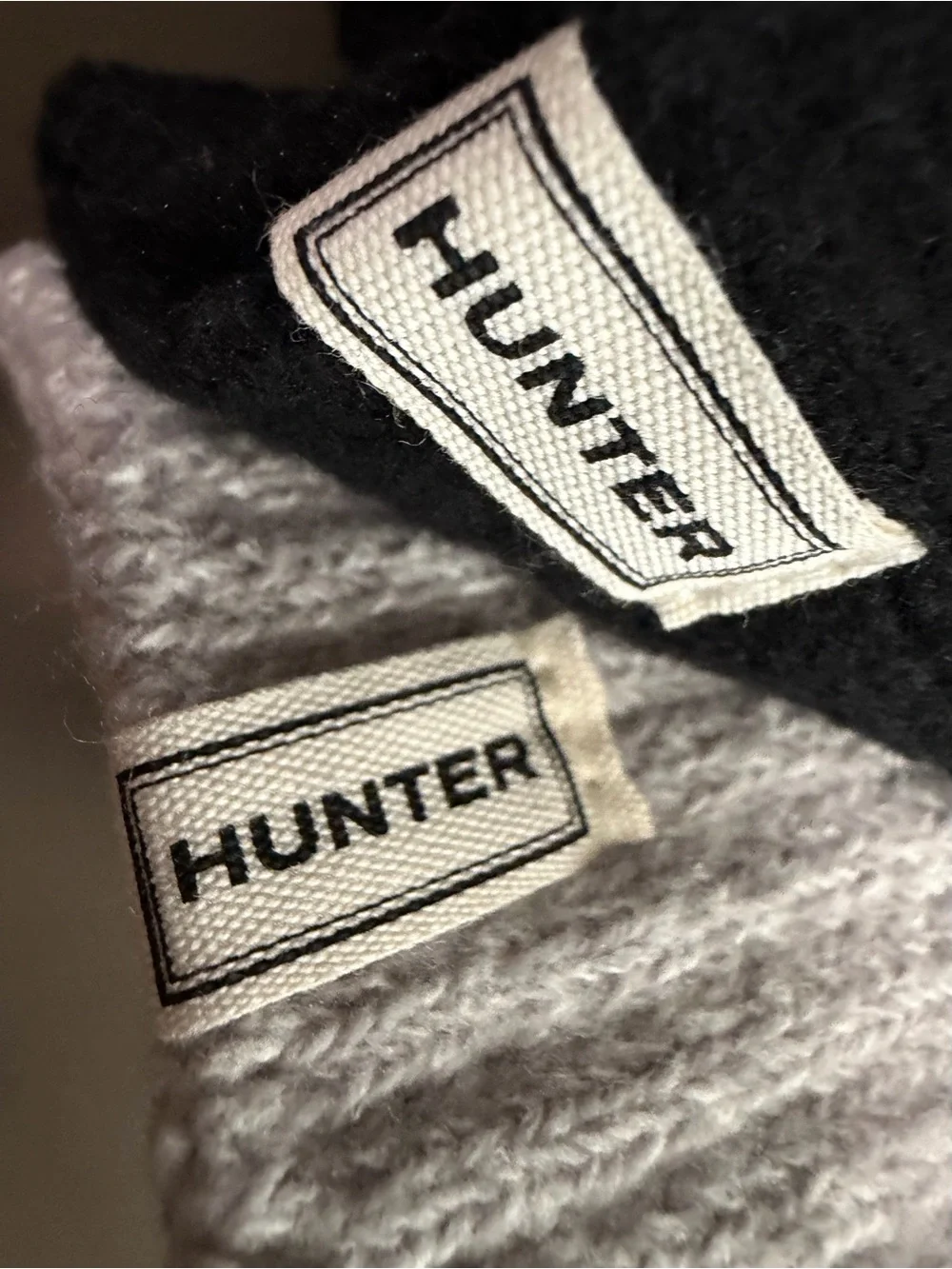 BNWT HUNTER ORIGINAL 3 PACK SUPER SOFT BOOT SOCKS [BK-GR-CM] US SHOE SIZE 4-10